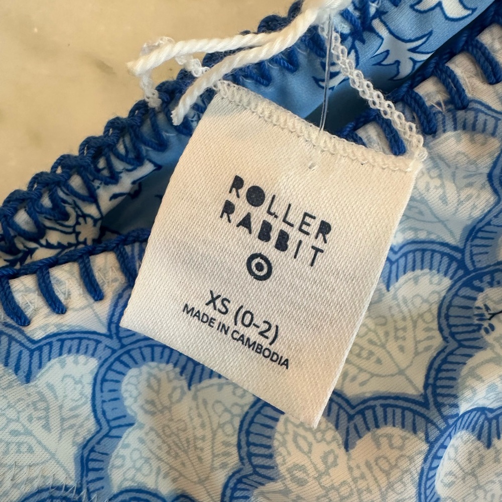 Roller Rabbit x Target Blue Patterned Bikini Bottom - Picture 2 of 2